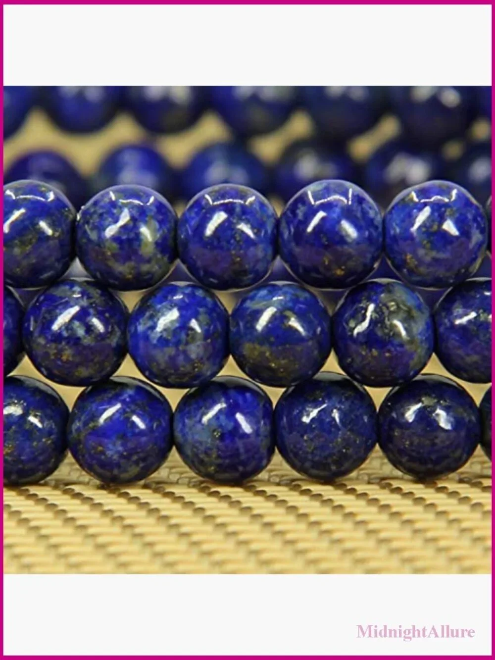 Natural Lapis Lazuli 6mm Stretch Bracelet 7 Inch Unisex Healing Gemstone